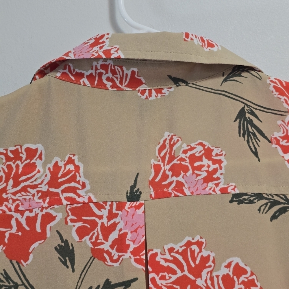 Banana Republic Button Up Floral Sleeveless Dress With Belt - Picture 10 of 11